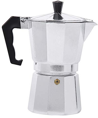 KUANDARMX easy to use Coffee Maker Italian Mocha Coffee Pot Aluminum Mocha Espresso Percolator Pot 1 Cup/3 Cup/6 Cup/9 Cup/12 Cup Coffee Kettle Barista Tools gift, 3 cup
