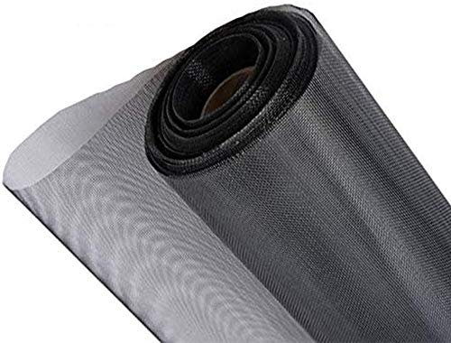 Lockwish Fenster-Fiberglas-, Haustier-Abschirmung, schwarz, Türgitter, Drahtgitter zum Selbermachen (100 x 100 cm)