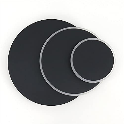 OOWOKS 20W LED Wandleuchte 3 Ring Schwenkbar Moderne Wandlampe Rund Nachttischlampe Drehbar Verstellbare Schlafzimmer Dekorative Lampe Acryl-Lampenschirm Innenbeleuchtung Lampe Treppe Flur,Schwarz