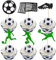 Gyufise 24 Pack Soccer Cupcake Toppers Glitter Football Cupcake Decorations Sports Theme Cupcake Picks for Soccer Party Decoration Baby Shower Cake Decoration