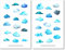 Wolken Sticker Set - Journal Sticker, Planer Sticker, Wetter, Wolken, Regen, Natur, Himmel, Wolke Zubehör