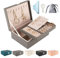 Jewellery Box, 2 Layer PU Leather Jewellery Organiser with key, jewelry box for Women, Jewellery storage for Necklace Earrings Bracelet Ring Accessories