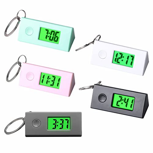 ARTOCT 5 Pcs Mini Montres Porte-clés numériques, Montre de Poche Porte-clés Portable, Montre Porte-clés Sac à Dos pour Enfants Enfants étudiants lanière Sac à Dos Sac à Main