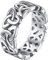 FaithHeart Silberring für Damen Mädchen 7.5mm breit Bandring Fingerring Irischer Triquetra Keltischer Knot Ring