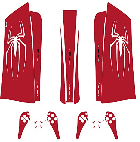 Adhesive Skin – Kompatibel für PS5 – Cover zum Anpassen der Konsole – Abnehmbare Vinylfolie – Matte Satin HD-Qualität (Digital, Spiderman)