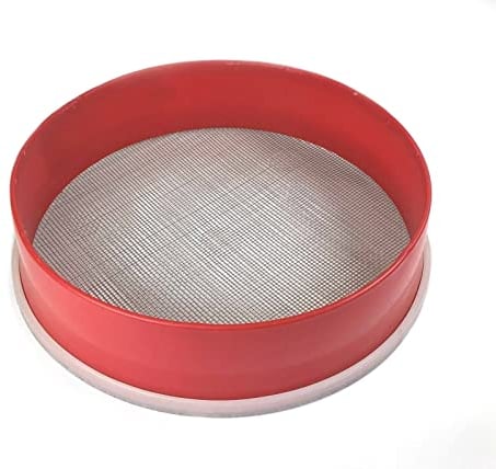 Tredoni 33cm/13 Couscous Sieve Strainer Industrial Size - Plastic Sieve Sifter, Stainless Steel 3mm Mesh, Multicolor