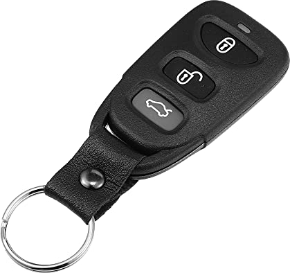 X AUTOHAUX 4-Tasten Schlüsselgehäuse Ersatz Schlüsselanhänger Gehäuse, schlüsselloser Zugang, Fernschlüsselgehäuse für Hyundai Tuscon 2005–2016, für Kia, ohne Chip Schwarz