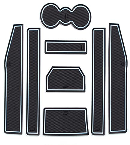 BMTick 1 Set Cup Holder Mats and Inserts for the Range Rover Evoque Model (2012-2018) - Custom Interior Fit Anti-Dust Mat, Car Non Slip Mats (White)