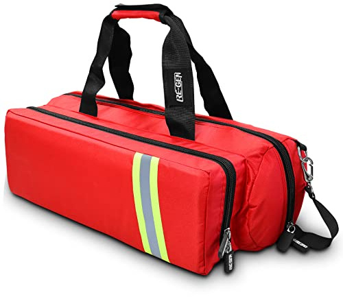 RE-GEN Oxygen Barrel Bag | Empty EMT First Responder Emergency Medic Canister Cylinder Storage Bag | Heavy-Duty Nylon Construction (Red)
