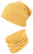 TupTam Unisex Kinder Beanie Mütze Schlauchschal Set, Farbe: Senfgelb, Größe: 54-56