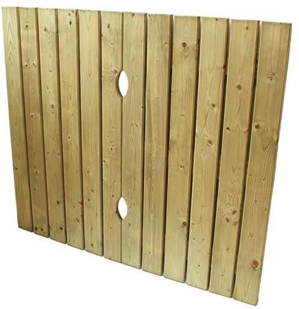 Gartenwelt Riegelsberger Sandkastendeckel Bär 105x120 cm aus Kiefernholz imprägniert Holzdeckel für Sandkasten Abdeckung Sandkastenabdeckung