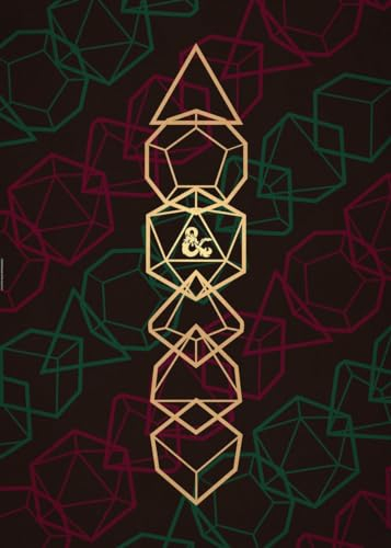 Displate - Poster aus Metall - Einfache Montage ohne Bohren - Dungeons And Dragons - D&D Dice Art - Dice lines - Größe L - 67,5x48cm Matt