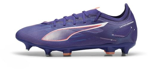PUMA Unisex Ultra 5 Match MXSG Soccer Shoe, Lapis Lazuli White-Sunset Glow, 12 UK
