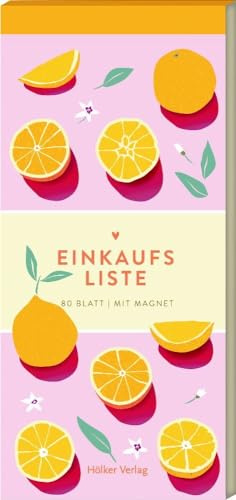 Einkaufsliste - Orangen: 80 Blatt | Mit Magnet (Küchenpapeterie)