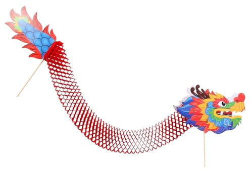 Happyyami Guirlande De Dragon en Papier du Nouvel an Chinois Bannière De Guirlande De Choix De Dragon en Papier Chinois 3D Bricolage pour Les Décorations De Fête À La Maison du Festival du