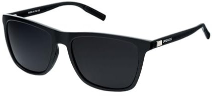 Layoners Black Advantage Sonnenbrille, Herren-Sonnenbrille, Damen-Sonnenbrille, Unisex-Sonnenbrille, Polarisiert, Blendfrei, UV400-Schutz, Zeitlos (Schwarz)