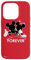 iPhone 14 Pro Disney Mickey and Minnie Mouse Silhouettes Forever Red Case