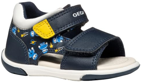 Geox Baby B Sandal ZAPITO BOY, Navy/Ochre, 5 UK Child