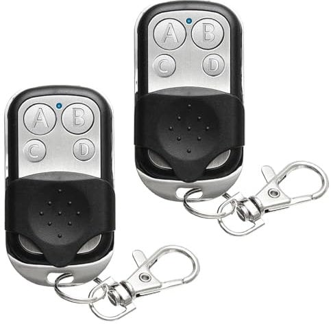 2 Piezas Mando Garaje Universal 433 MHz,Copiador para Puerta de Garaje Cochera,Mando a Distancia Universal, para Puerta de Garaje Universal,Mando Codigo Fijo 4 Canales 433 MHz
