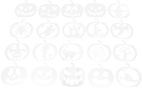 HAPINARY Kürbis Halloween Schablonen 20stücke Malschablone Wandschablone Druckschablone Zum Basteln Und Malen Für Dekoration Und Handwerk