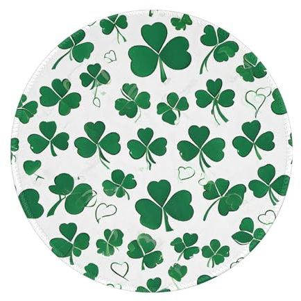 SYLALE Happy St. Patrick's Day bedrucktes Gaming-Mauspad, 20 cm, 4 Stück, Laptop-Mauspad, Computer-Mauspad, Gummi-Schreibtischunterlage