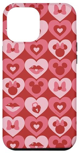 iPhone 13 Pro Max Disney Mickey and Minnie Mouse Valentine’s Day Heart Pattern Case