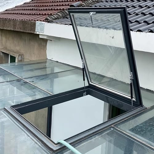 55,9 x 109,2 cm Lüftungsschlitz, Deckfenster, Keller, Egress Fenster, Brunnenabdeckung, bündig montiert, Dachfenster für Schuppen, Spielhäuser, Hühnerställe, Keller, Scheunen und Garagen, 55 x 108 cm