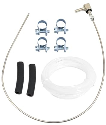 BOROCO Fuel Tank Standpipe Kit, Tankentnehmer Kraftstofftank Standrohr Set mit 2 Verbindungsrohr + 4 Schlauchschelle + 5 m Benzinschlauch für Eberspacher Webasto Heizsysteme