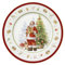 Piatto da dessert natalizio vintage in porcellana Decoro Babbo Natale 6947