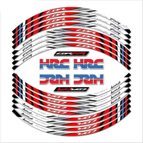 FGRggds Motorcycle 17 Inch Wheel Hub Rim Stickers Decal Stripe For HRC CBR125R CBR150R CBR250R CBR300R CBR500R CBR600RR CBR1000RR