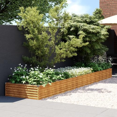 ShGaxin Corten 151997 Jardinière en acier Corten 482 x 100 x 36 cm