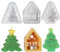 JSTHHTT 3 Piezas Moldes de velas de Navidad, Moldes de Silicona para Velas, Vela de Árbol de Navidad Molde, Moldes de Silicona para Fundición Casas, para Aromaterapia, Jabón(áRbol De Navidad-Casa)