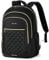 YULEEE Rucksack Damen - 15 Zoll Laptop Rucksacks Wasserabweisend lässig Arbeitrucksack Tagesrucksack LaptopRucksack Backpack für Arbeit Ausflüge Uni Reise Büro Alltag, Schwarz