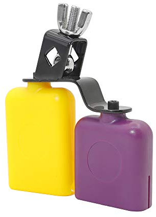 Kuhglocke Trommel Set Bicolor Cowbell Double Drum Accessory für Schlagzeuger