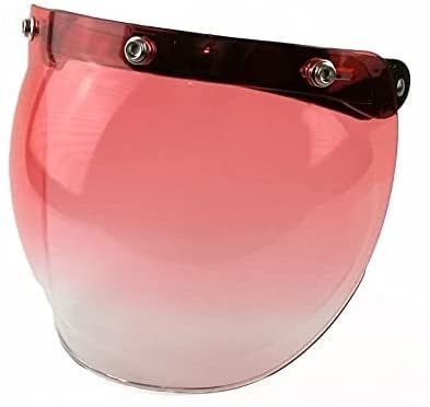 Motorrad Helmvisierlinse, Motorrad-Windschutzscheibe, kompatibel mit V-Intage-Helm, kompatibel mit MOTO-Helm-Bubble-Visier, kompatibel mit BE-ON, kompatibel mit TORC 3 Snap-Jethelm, HZYEYO (klar)(Half