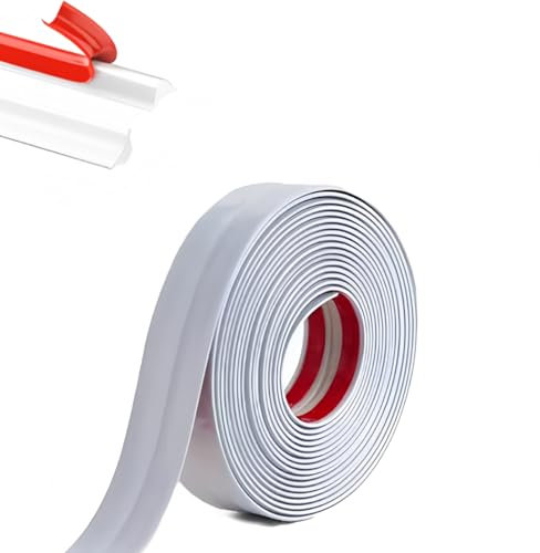 Plastic Trim Self Adhesive: L-Shaped PVC Trim Wall Corner Protectors Peel and Stick Panel Moulding Protection Strip for Ceiling Furniture Countertop Edge 4 cm x 6 m (White)