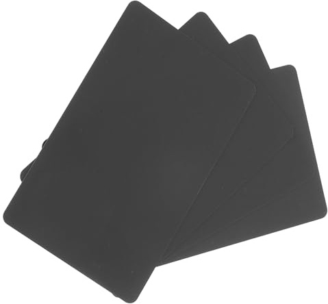 QUARKZMAN 100Pack Blank PVC Karten 20mil ID Blank Kreditkarten Kunststoff Wasserdicht & beidseitiger Druck für ID-Badge-Drucker, Grafiken Schwarz
