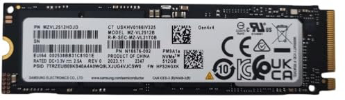 Samsung SSD 512GB PM9A1a PCIe Gen 4.0 x4 M.2 PCI-e NVME Internal Solid State Drive, 2280 Form Factor M Key, Compatible with Laptop Desktop Gen4, MZ-VL2512B, up to 6900MB/s - OEM BULK