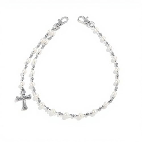 Hosenkette für Damen und Herren, Punk-Kette, Gürtel, Jeans, Schmuck, Zubehör, mehrlagig, Hip-Hop, Metall, Geldbörsenkette, Halbmond-Emo-Zubehör, standard, Metall, Kein Edelstein
