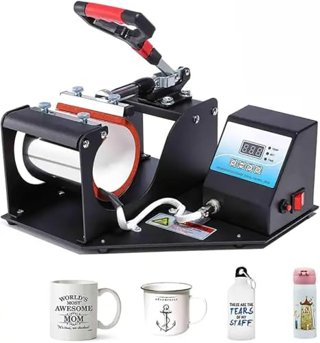 Printmaking Kit, Mugs Sublimation Mug Press Machine, Tumbler Heat Press Machine, DIY Personalized Pictures, Intelligent Temperature Control, for Home Office Birthday Gift Graduation Gift