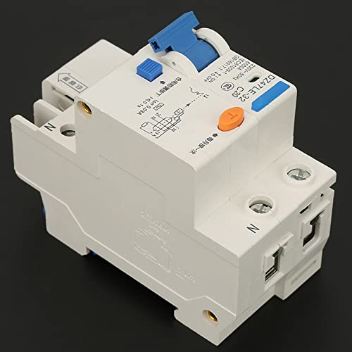 Akozon Disjoncteur de Fuite à la Terre DZ47LE 32 1P+N 20A 230V avec Protection contre les Surcharges pour Usage Domestique et Industriel - L'interrupteur de sécurité Coupe Automatiquement (20A)