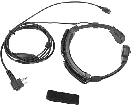 Generchin Casque Écouteur De Tube Acoustique Caché Microphone Micro-Gorge pour Radio Bidirectionnelle