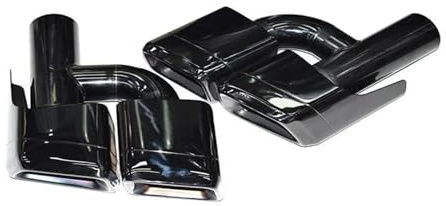 Endrohre Auspufftopf Tipps Für W212 E63 CLS63 W204 Auspuffanlage Düse 304 Quad Auto Spitze 2 Stücke Edelstahl Schalldämpfer Endrohr(Black Plated Amg-h)