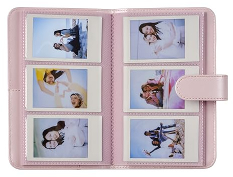 FUJIFILM instax™ mini Album | Fotoalbum für 108 instax mini Sofortbilder – Gepolstertes Einsteckalbum für Fotos im Format 86 x 54 mm | Candy Pink