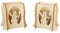 Erzwelt Original Erzgebirge 2er Set Schneemann Lichterbogenerhöhung, Holz, Beige, 11 x 12 x 8 cm, 2-Einheiten