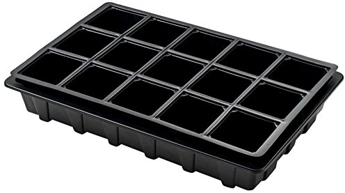 Nutley's 3 x 15-Cell Seed Tray Cavity Inserts, Black, 36 x 23 x 5cm,HSM0915