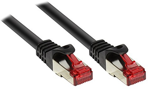 Good Connections Patchkabel, Cat. 6, S/FTP, PiMF, PVC, 250MHz, schwarz, 25m
