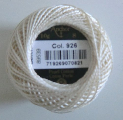 Anchor Perlgarn Nr.8 10g ELFENBEIN Acryl Yarn