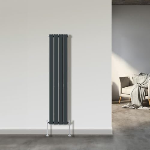 NRG 1600x272mm Double Flat Panel Designer Tall Vertical Radiator Central Heating Anthracite