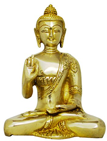 Zap Impex Segen aus Messing Handmade Buddha Statue Meditation Religiöse Statue Deko